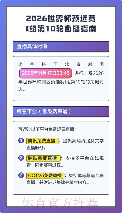 2026年世界杯直播指南:官方平台实时推送 2026年世界杯直播指南:官方平台实时推送